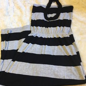 Strapless maxi dress